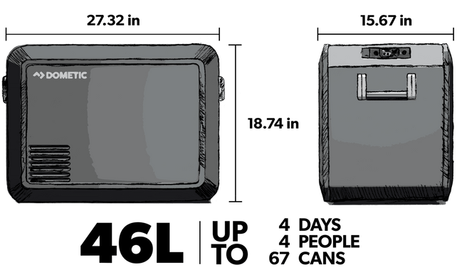 Мобільний холодильник-компресор Dometic CFX3 45 black/gray